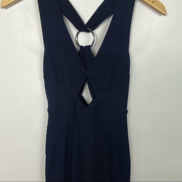 Free People Navy Blue All The Right Angles Midi Dress Size XS Revolve Cut Out - Picture 7 of 12